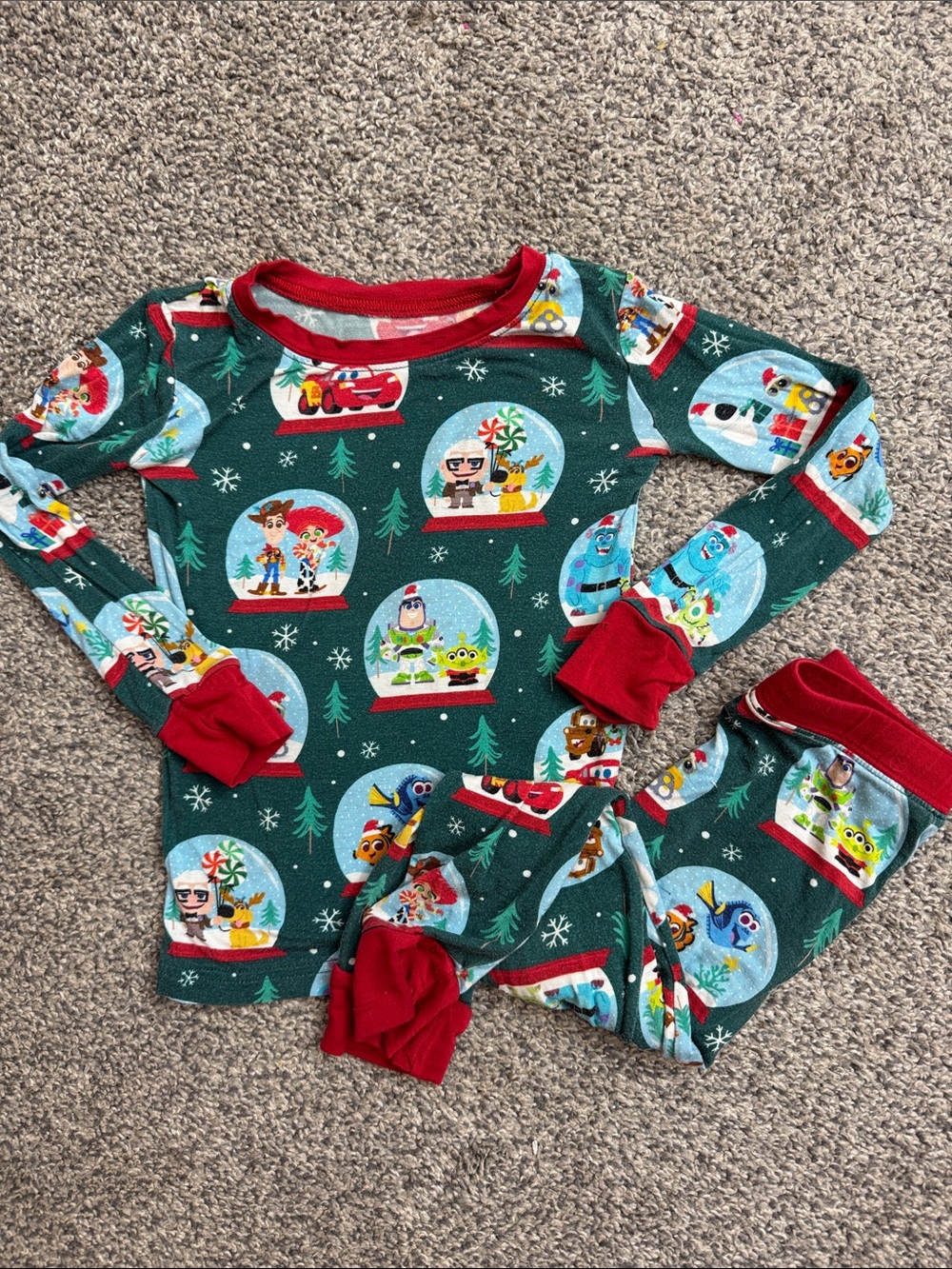 Little Sleepies Disney A Very Pixar Christmas 2T pajama set